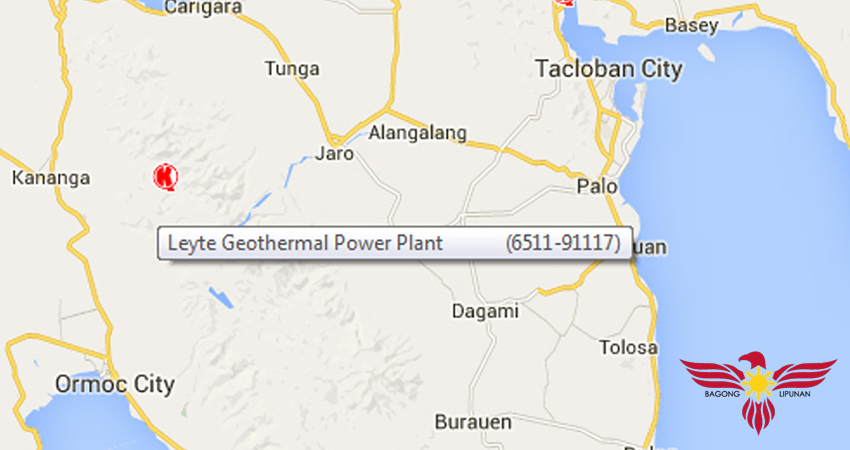 Location of Leyte Geothermal Pilot Plant